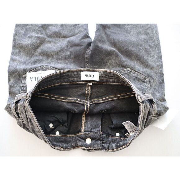 Pistola P6088RYB Women Sz 28 Black Lennon Hi-Rise Cropped Boot Denim Jeans - Picture 8 of 10